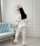 Весільний костюм рубашка з пір’ям БОА + штани БОА