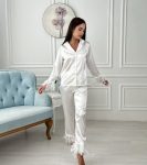 Весільний костюм рубашка з пір’ям БОА + штани БОА