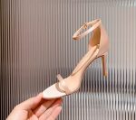 Босоніжки сатинові нюдового кольору