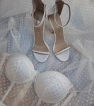 Весільні босоніжки натуральна шкіра білі