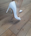 Весільні шкіряні туфлі-лодочки