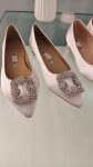 Весільні балетки з брошкою