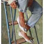 Весільні балетки з брошкою