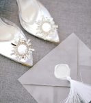 Святкові силіконові туфлі з брошкою