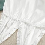 Весільний Халат білий короткий з пірям боа + сорочка