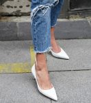 Весільні шкіряні туфлі-лодочки