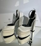 Весільні туфлі для нареченої на платформі (атласні)