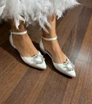 Весільні балетки для нареченої з перлами