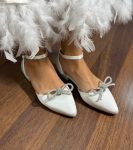 Весільні балетки для нареченої з бантами