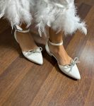 Весільні балетки для нареченої з бантами