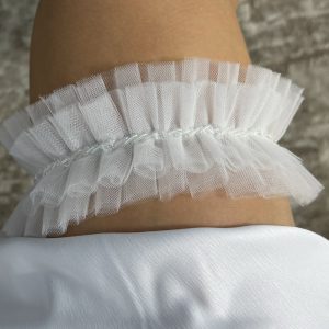 Весільна підв'язка з перлами