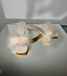 Босоніжки силіконові з пір`ям під весільні халати