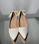 Весільні туфлі для нареченої з бантами на п'ятці 5см, 8 см