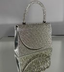 Святковий срібний клатч