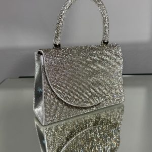 Святковий срібний клатч