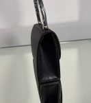 Святковий чорний клатч з камінцями