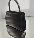 Святковий чорний клатч з камінцями