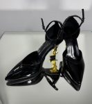 Жіночі туфлі лакові святкові Opium2 на фігурному золотому підборі 8,5 см