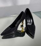 Жіночі туфлі лакові святкові Opium2 на фігурному золотому підборі 8,5 см