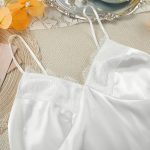 Жіночій халат шовковий довгий з пір'ям страуса та сорочкою