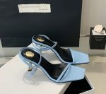 Жіночі босоніжки вечірні блакитні колір