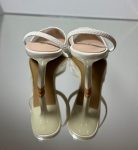 Жіночі туфлі слінгбек весільні для нареченої з вишивкою та квітами 7 см