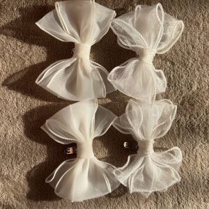 Брошка для взуття шифонові банти АКС-0002