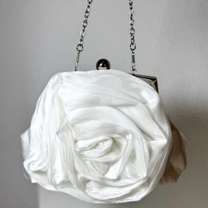 Сумка клатч жіночий весільний із квітами С-0043