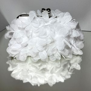 Сумка клатч жіночий весільний із квітами С-0043