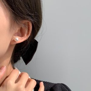 Перли пусети з перлами гвоздики 8 мм СБЖ-0011