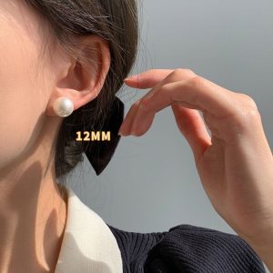 Перли пусети з перлами гвоздики 12 мм СБЖ-0012