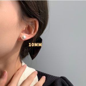 Перли пусети з перлами гвоздики 10 мм СБЖ-0013