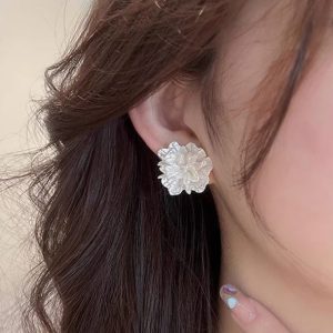 Сережки жіночі  квіти великі СБЖ-0036